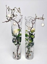 Vaso in vetro cilindrico stretto da terra