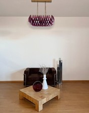 Elegante Lampadario Murano Poliedri - Carlo Scarpa - 84 bicchieri ametista