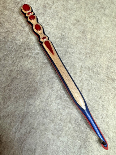 Gancio uncinetto filato legno - gancio,