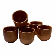 Set 6 pezzi bicchieri Bombati Modello Romano in terracotta semi smaltati cm.8