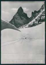 Aosta Courmayeur Peuterey Gruppo del Bianco Sci Foto FG cartolina MZ4641