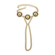Donna oro metallo mano catena - oro,