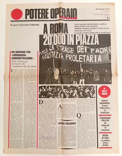 Potere operaio del - , lunedì