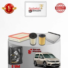 KIT TAGLIANDO 4 FILTRI E OLIO VW CADDY ALLTRACK 2.0 TDI 75KW 102CV DAL 2015 ->