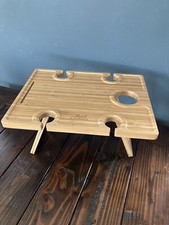 Tavolo da Picnic Vino Mart Cobra Portatile Pieghevole Spiaggia Legno Piccola Casa Conservabile