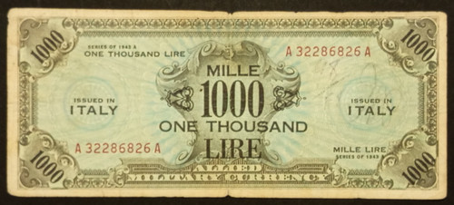 1000 lire 1943 a regno - 1000,