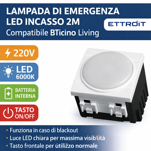 Lampada emergenza incasso - lampada,