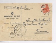 Storia postale avviso - storia,