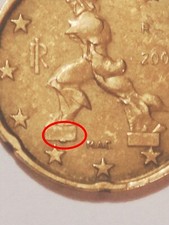 RARA MONETA 20 CENTESIMI EURO 2002. Errore di conio. Rara 