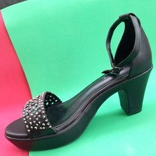 SANDALI scarpe donna tacco  plateau 36 37 38 39 40 35 41 bianco nero VV