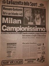 GAZZETTA DELLO SPORT 19-5-1994 MILAN CAMPIONE D'EUROPA MILAN-BARCELLONA 4-0