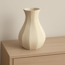 Vaso Ottagonale Moderno in PLA Bianco – Design 3D – Ideale per Arredo Minimal