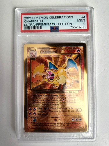 Charizard gold metal promo - gold,