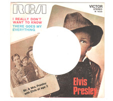 7" ELVIS PRESLEY there goes my everything SOLO COPERTINA FORATA Italy RCA 1970