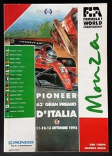 FORMULA 1  63^ GRAN PREMIO DI MONZA SETTEMBRE 1992 RIVISTA NUMERO UNICO