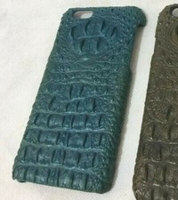 Cover/Custodia per iPhone 6-&s di pelle di coccodrillo. Colore: Turchese