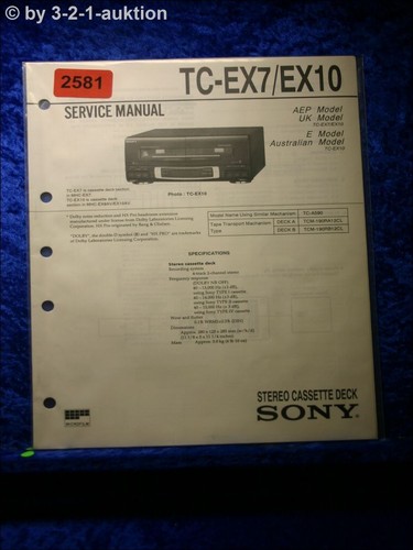 Sony manuale servizio tc - sony,
