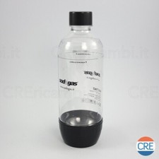 SODAGAS Bottiglia Nera PET 1 L 38mm Gasatore Acqua SodaStream HappyFrizz GasUp