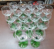 Bicchiere Vino Bianco Con Scena Caccia Intagliato a Mano O Verde Manico a Scelta