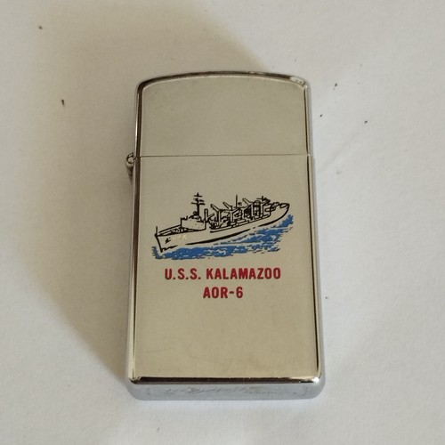 1976 zippo slim lighter - zippo, u.s.s