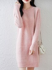 Moda 100% lana maglia abito