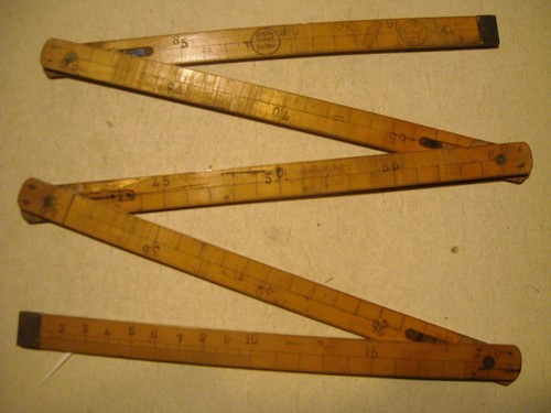 Antico metro legno 1876 - metro, in