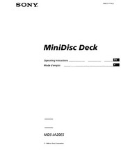 Sony MDS-JA20ES Minidisc Deck