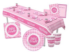 Decorazioni tavola rosa baby