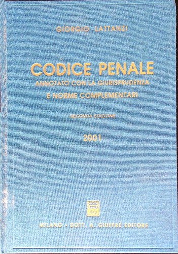 Codice penale lattanzi - lattanzi, giorgio