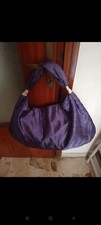 Borsa a spalla viola e oro con stampa Calliope donna