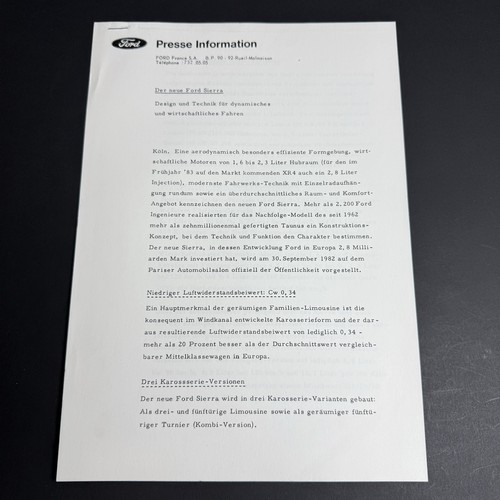Ford sierra press - ford,
