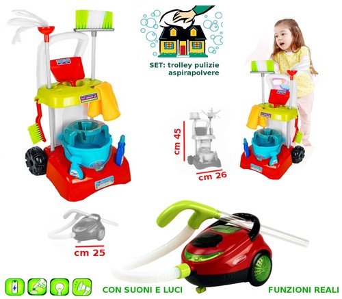 Set carrello pulizie - carrello,