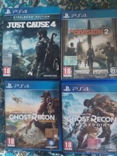 Lotto 4 videogame PS4 Ghost Recon Breakpoint Wildlands Division 2 Just Cause 4