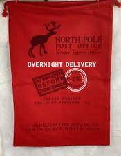 Grande~Sacchi di Natale in tela di Babbo Natale~Pronti da personalizzare~19x27