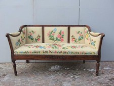 DIVANO IN NOCE STILE LUIGI XVI EPOCA 800