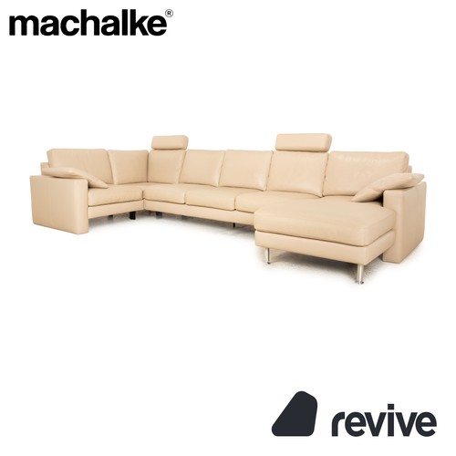 Divano angolare pelle beige - divano,
