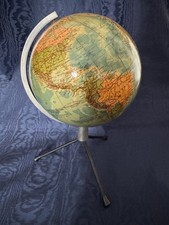 Mappamondo Vintage Anni 50/60 Torino Brandoni Carlo