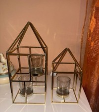 Lanterne dorate con bicchieri - dorate,
