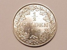 BAVARIA 1/2,- Fiorino 1862 (L3612)