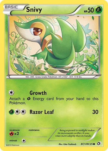 Snivy rc1 rc25 pokemon - rc1/rc25,