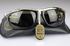 Ray Ban Olympian I° Sunglasses Lenti Bausch & Lomb Grigio-Verde Made USA 1980s