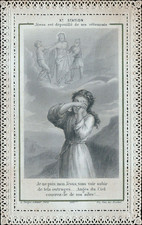 bn20 antico santino merlettato-holy card via crucis