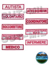 Patch ricamata rettangolare operatori CRI soccorso e emergenza 112 e 118