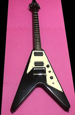 Epiphone Flying V Black 22f Humbucker Rock 1993 chitarra vintage rara retrò Giappone
