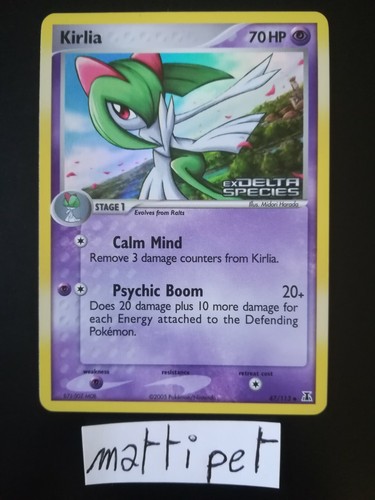 Carta pokémon kirlia - kirlia, (ds
