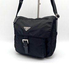 Borsa a tracolla Prada tracolla nera nylon pelle unisex dal Giappone