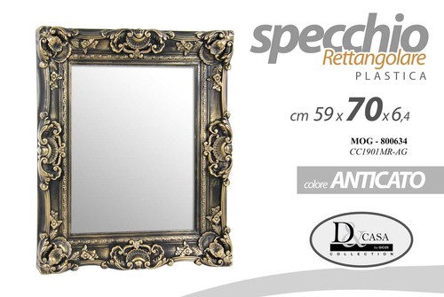 Specchio parete cornice oro - parete,