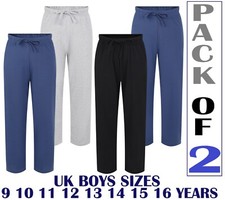 Confezione 2 Pantaloni Pigiama Ragazzo Slip Lounge Pigiama Twin Pack 9-16 Anni #NordEst