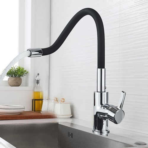 Rubinetto cucina nero con - rubinetto,