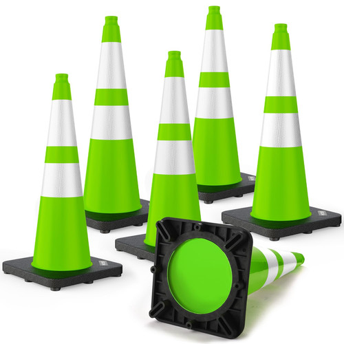 Coni traffico verde con - coni,